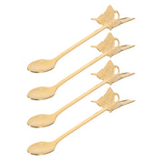 Kit Colheres de Chá Borboletas em Inox - 4pcs