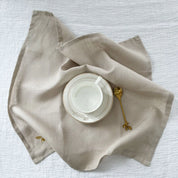 Kit Guardanapos Abelha de Linho 4 Pcs