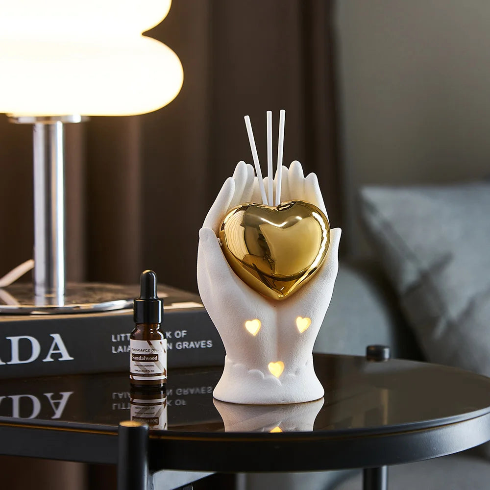 Linha Ornamentos Coração 3 Modelos em Cerâmica