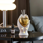 Linha Ornamentos Coração 3 Modelos em Cerâmica