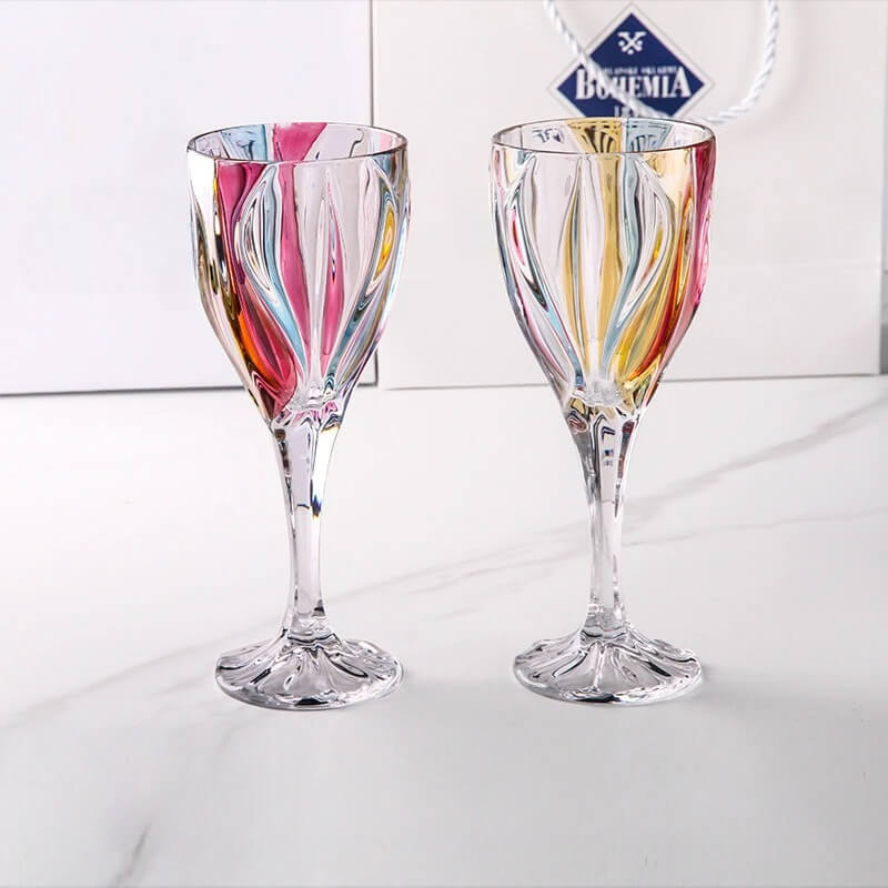 Conjunto de Taças de Cristal Colorido - 2pcs