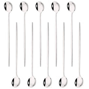 Kit Colheres de Aço Inox com Cabo Longo - 10pcs