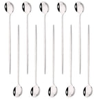 Kit Colheres de Aço Inox com Cabo Longo - 10pcs