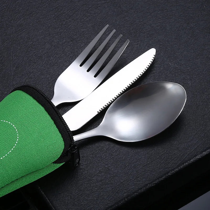 Kit Talheres Desenhado em Metal 4 Pcs