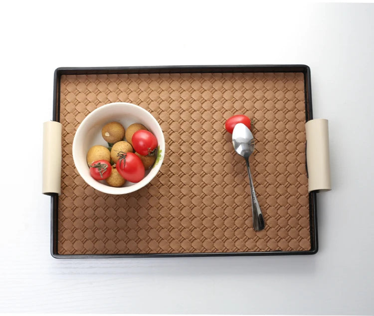 Bandeja Quadrada Vime com Alça