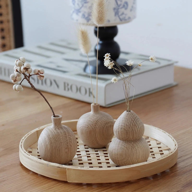 Vaso Ornamento em Madeira