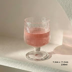 Taça de Vidro com Listras Verticais Sofisticado - 230ml