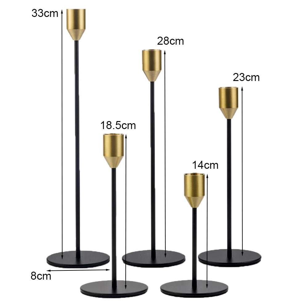 Jogo Castiçal em Metal 3 ou 5pcs