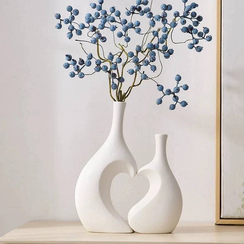 Conjunto Vaso Formato Coração - 2pcs