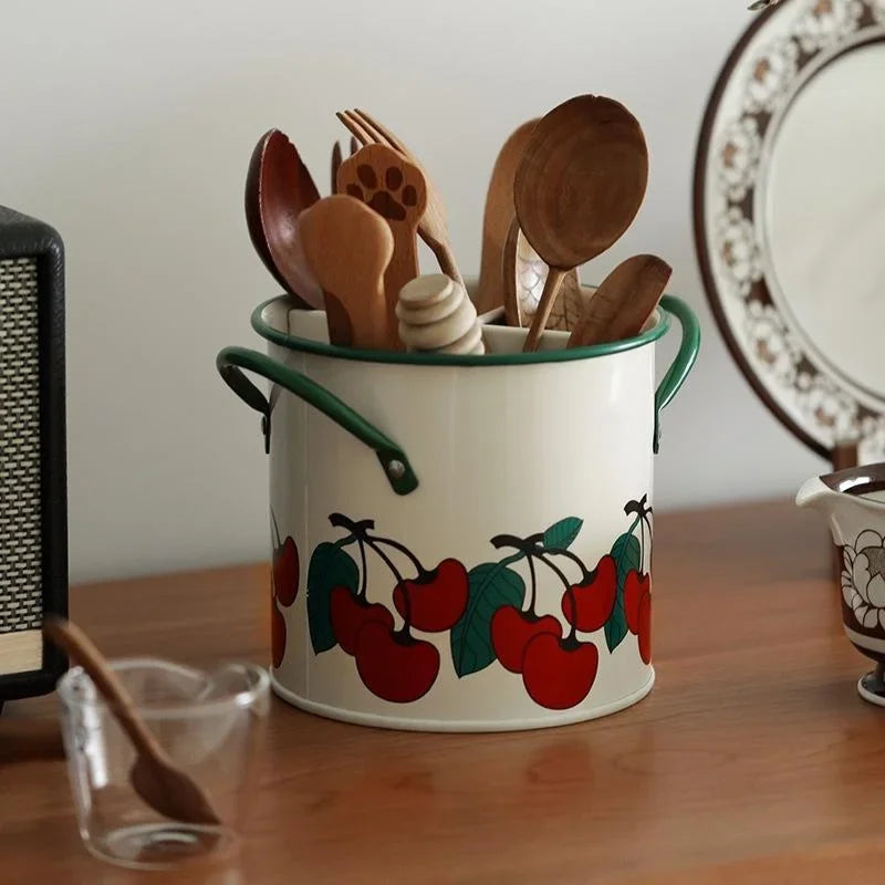 Organizador Vintage Multiuso para Utensílios de Cozinha