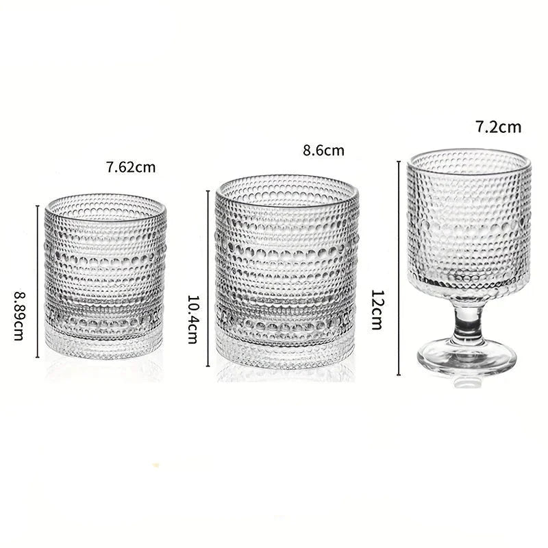 Copos e Taças de Vidro Vintage - Kit 4pcs