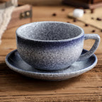 Conjunto de Xícara em Porcelana com Acabamento Pedra Nobre - 320ml