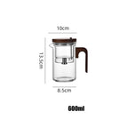 Bule com Infusor de Chá Vidro e Madeira