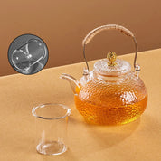 GIANXI Espessamento Bule De Vidro De Borosilicato Alto, Hammer Design Tea Pot, Casa Anti-escaldão trançado Hemp Rope Beam Teapot