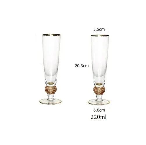 Kit Taças Dourada 2 Peças