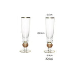 Kit Taças Dourada 2 Peças