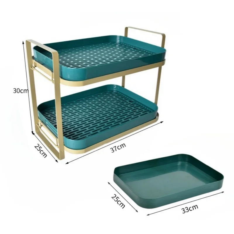 Suporte para Utensílios de Cozinha com Bandeja Removível