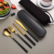 Conjunto Talheres Portátil em Inox 4 Pcs