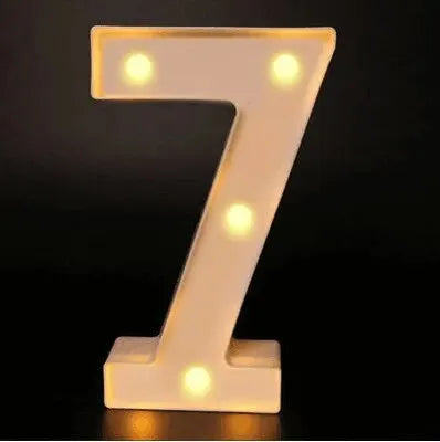 Lâmpada letra número alfabeto luminoso luzes LED decoração noite luz para casa casamento aniversário natal decoração