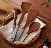 Utensílios em Madeira Teca Individual e kit 3 ou 4pcs