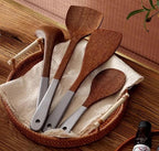 Utensílios em Madeira Teca Individual e kit 3 ou 4pcs
