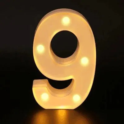Lâmpada letra número alfabeto luminoso luzes LED decoração noite luz para casa casamento aniversário natal decoração