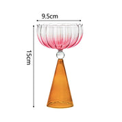 Taça de Vidro Colorido para Coquetéis e Sobremesas