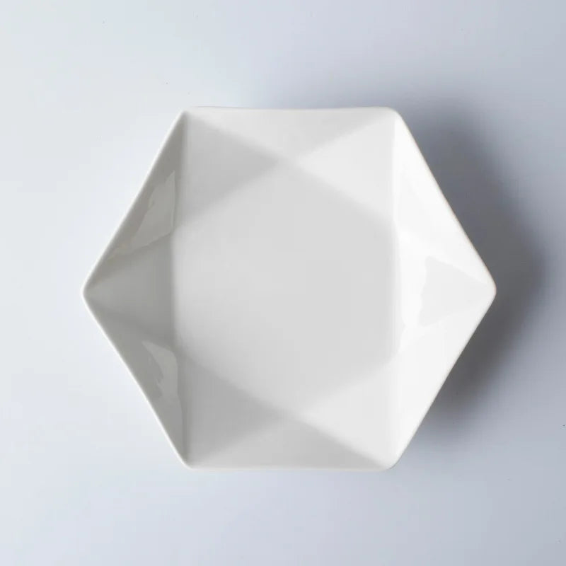 Prato Delicatto Branco em Cerâmica