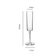 Transparente Champagne Glasses Set, Double Wall Glass Cup, Stemless Espumante Vinho Flauta para Casamento