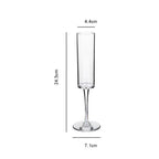 Transparente Champagne Glasses Set, Double Wall Glass Cup, Stemless Espumante Vinho Flauta para Casamento