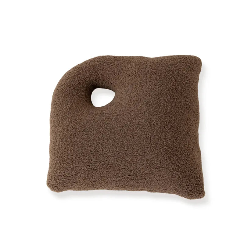 Bubble Kiss-Almofada de pelúcia estilo abstrato nórdico para sofá, almofada de lã monocromática, almofadas decorativas para casa, formato especial