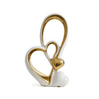 Dois Corações Adorno em Cerâmica