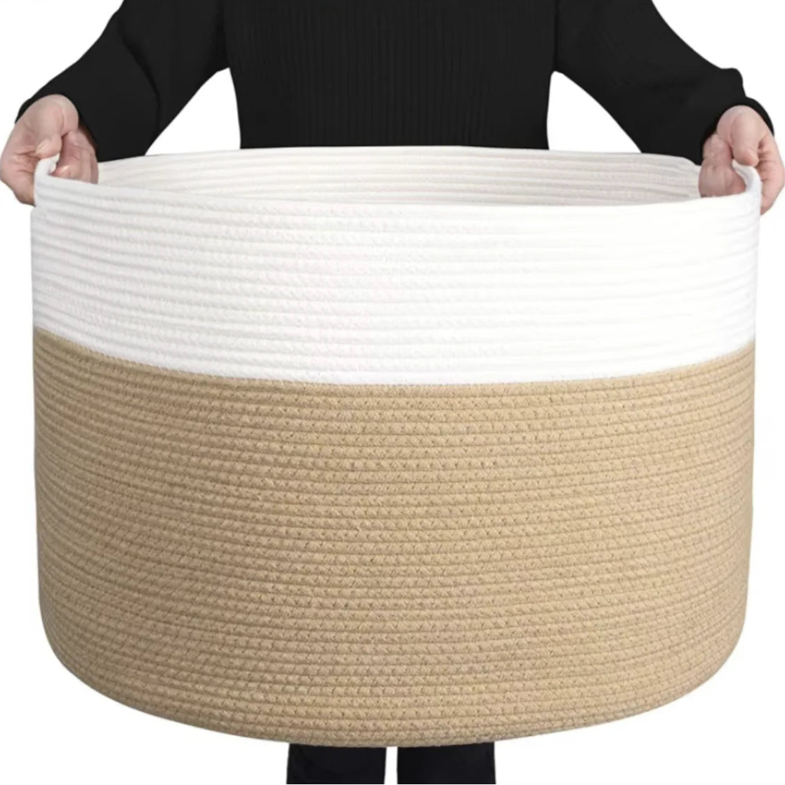 Cesta de Armazenamento de Algodão Premium para Casa
