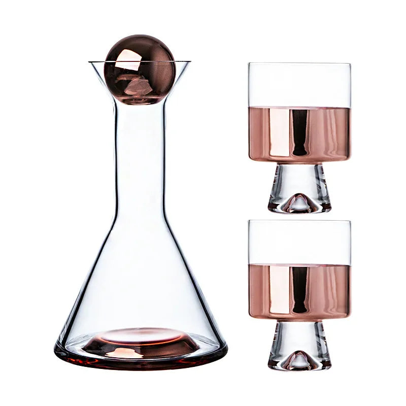 Jarra de Vidro Borosilicato Luxo 1.5L com Copos 260ml