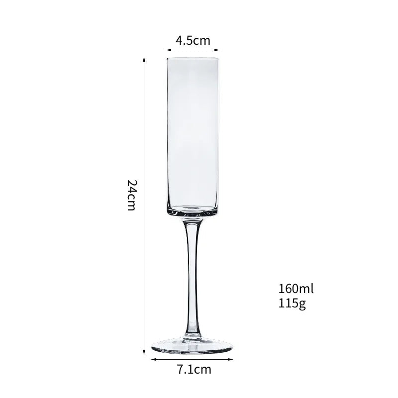 Cálice de cristal europeu, óculos de champanhe, copo de vinho espumante criativo