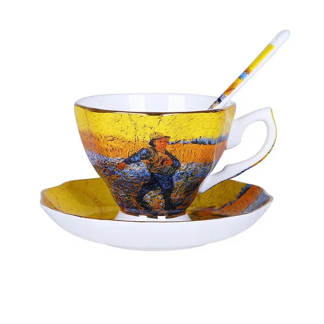 Conjunto Xícara Van Gogh 3 Peças