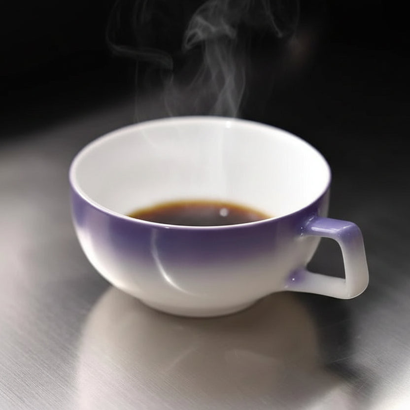 Xícara de Cappuccino em Cerâmica com Relevo Artesanal - 240ml