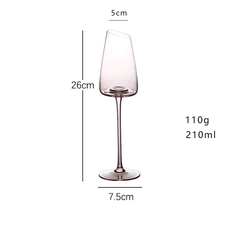 Copo e Taças Rosa de Cristal - Individual