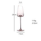 Copo e Taças Rosa de Cristal - Individual