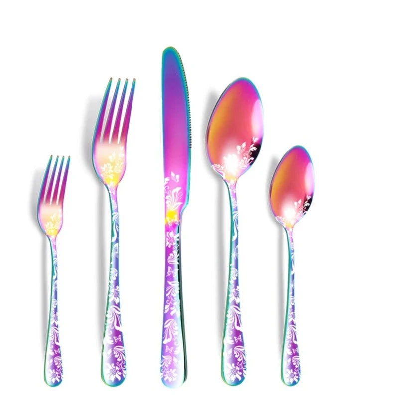 Conjunto Talheres Ramalhete 20 Pcs em Inox