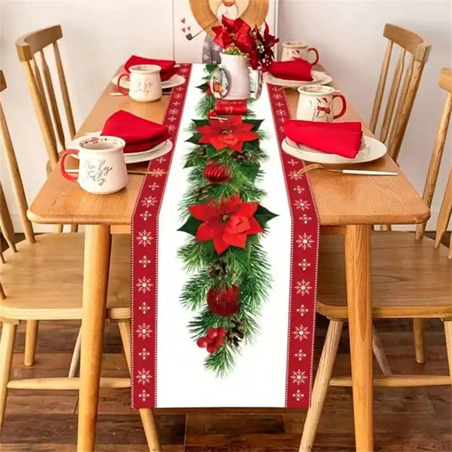 Corredor De Mesa De Natal, Decoração De Feliz Natal Para Casa, Decoração De Festa De Natal, Ornamento De Natal, Feliz Ano Novo 2024