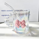 Caneca de Vidro Bolha e Laço