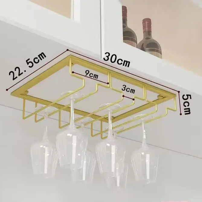 Suporte para Taças de Vinho em Metal para Armário Design Contemporâneo