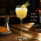 Taça de Vidro Moderna para Drinks e Espumantes 220ml – Individual, 2 ou 4 Peças