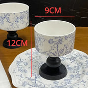 Taça para Sobremesa com Base em Madeira
