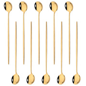 Kit Colheres de Aço Inox com Cabo Longo - 10pcs
