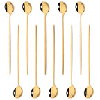 Kit Colheres de Aço Inox com Cabo Longo - 10pcs