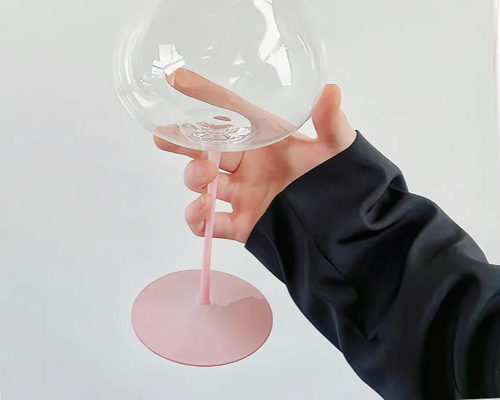 Taça de Cristal Rosa Gradiente - 700ml