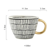 Caneca Geometric Pintada a Mão - 330ml