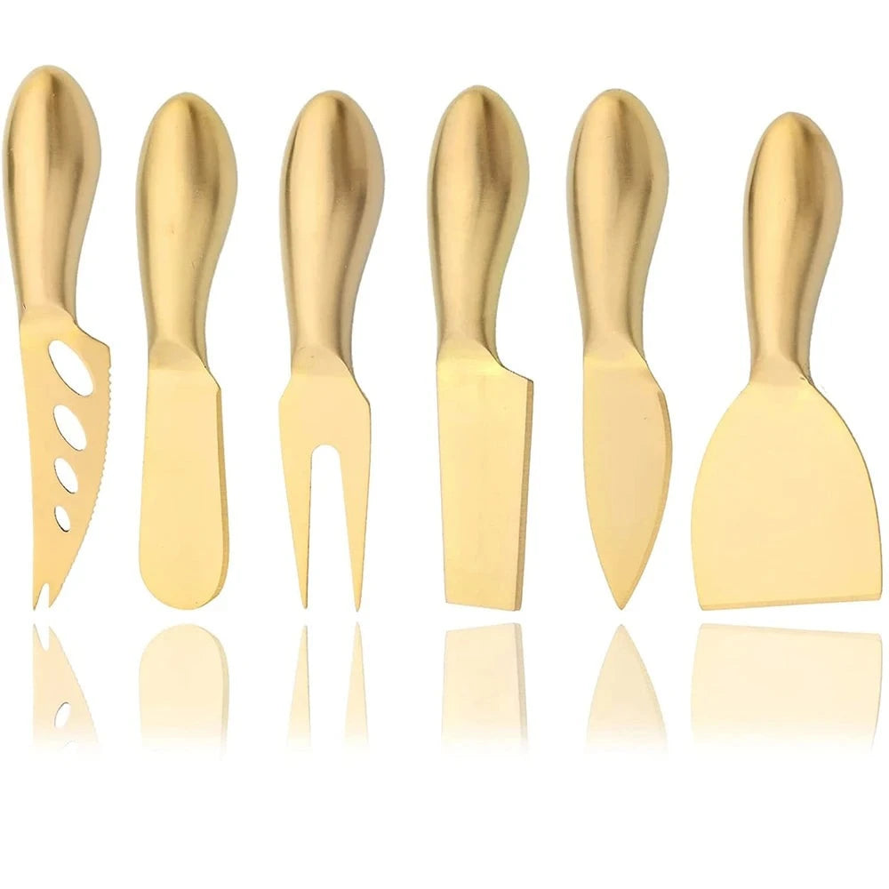 Jogo Cortadores de Queijo Gold 6 Pcs